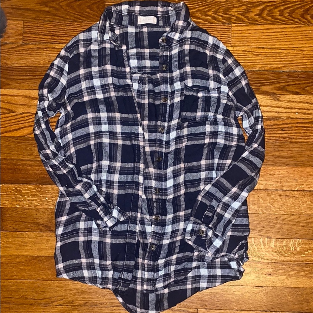 Plaid Button-Up Shirt